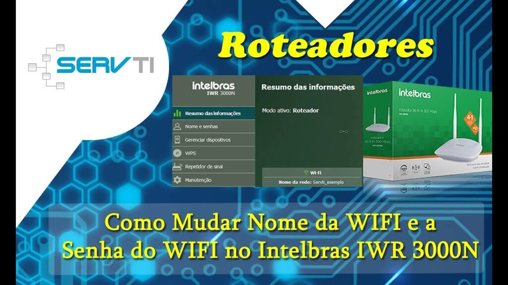 Como mudar o nome e a senha da rede wi fi do roteador intelbras 1