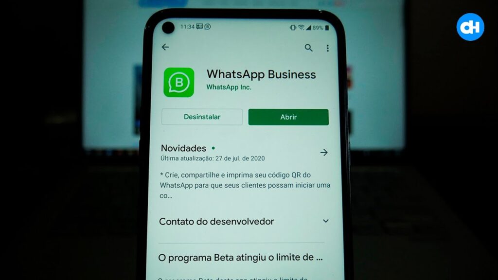 Como apagar uma conta no whatsapp business 1
