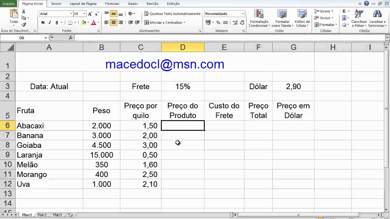 Como multiplicar no excel 4