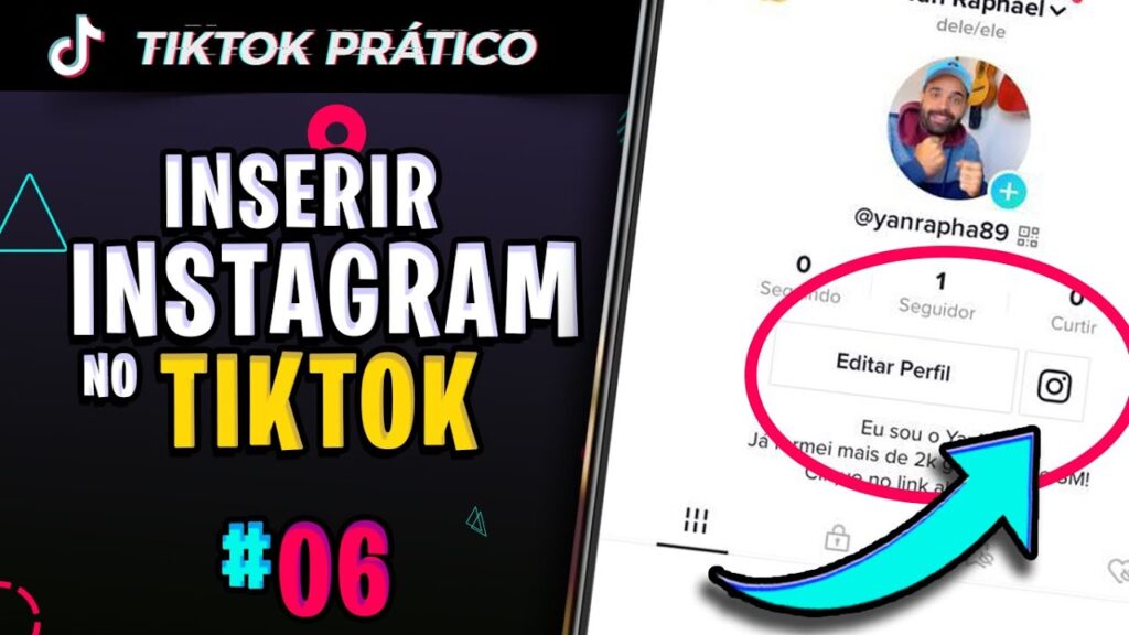 Como colocar o instagram no tiktok 1