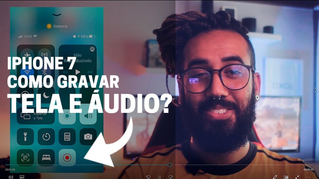Como gravar tela no iphone 7 1