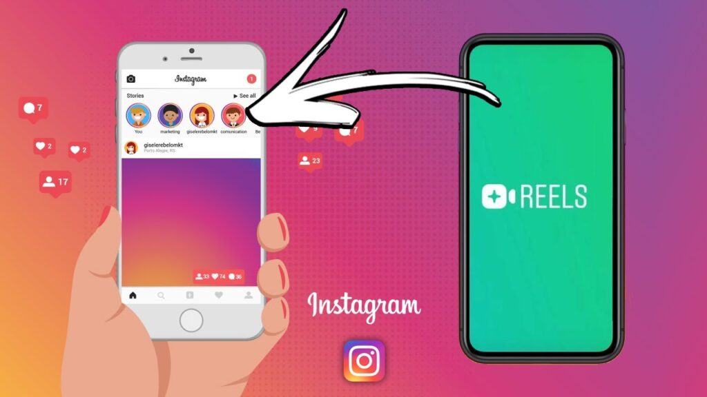 Como compartilhar reels nos stories 1