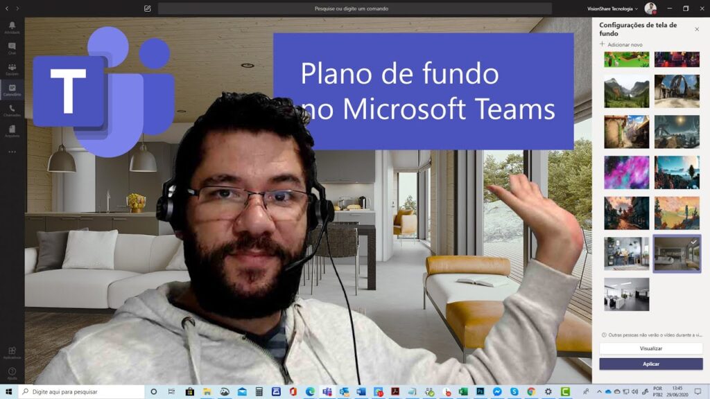 Como colocar fundo no microsoft teams 1