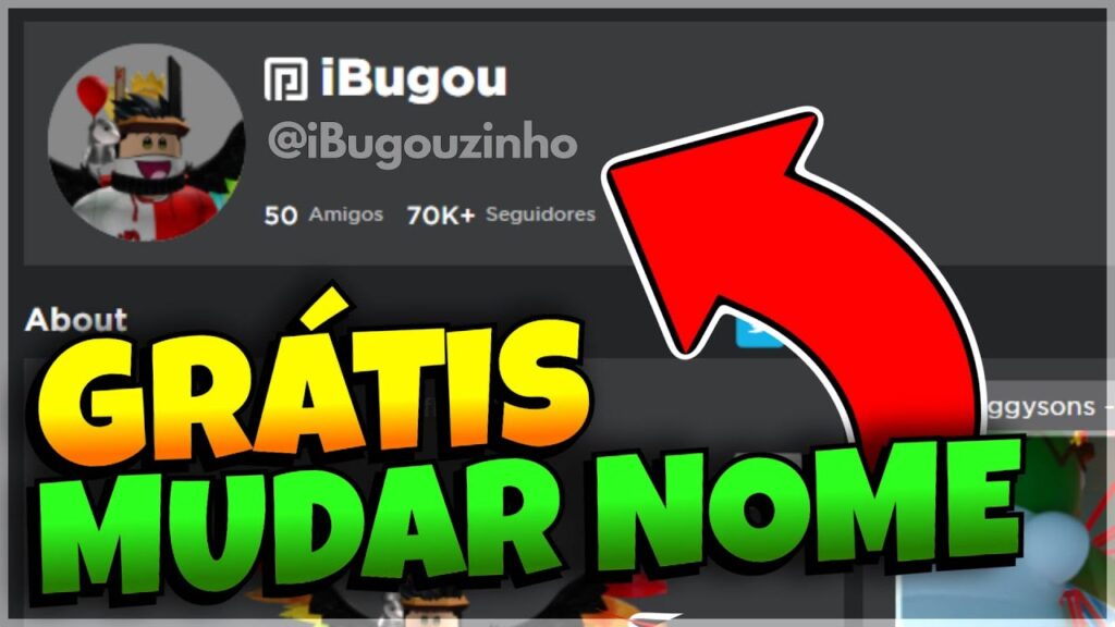 Como mudar o nome no roblox de graca 1