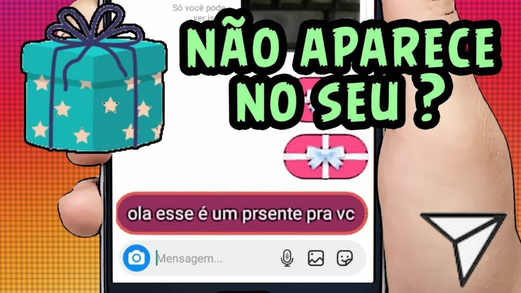 Como mandar mensagem presente no instagram 1
