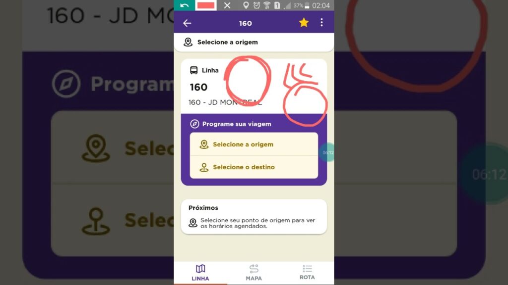 Como usar o cittamobi para ver horarios de onibus 1