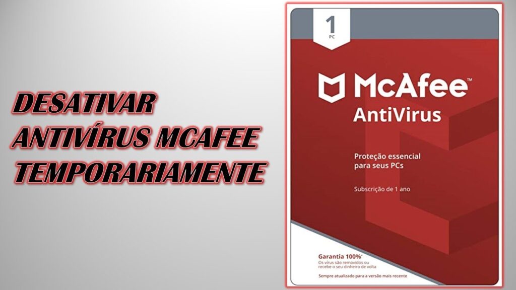 Como desativar o antivirus mcafee temporariamente 1