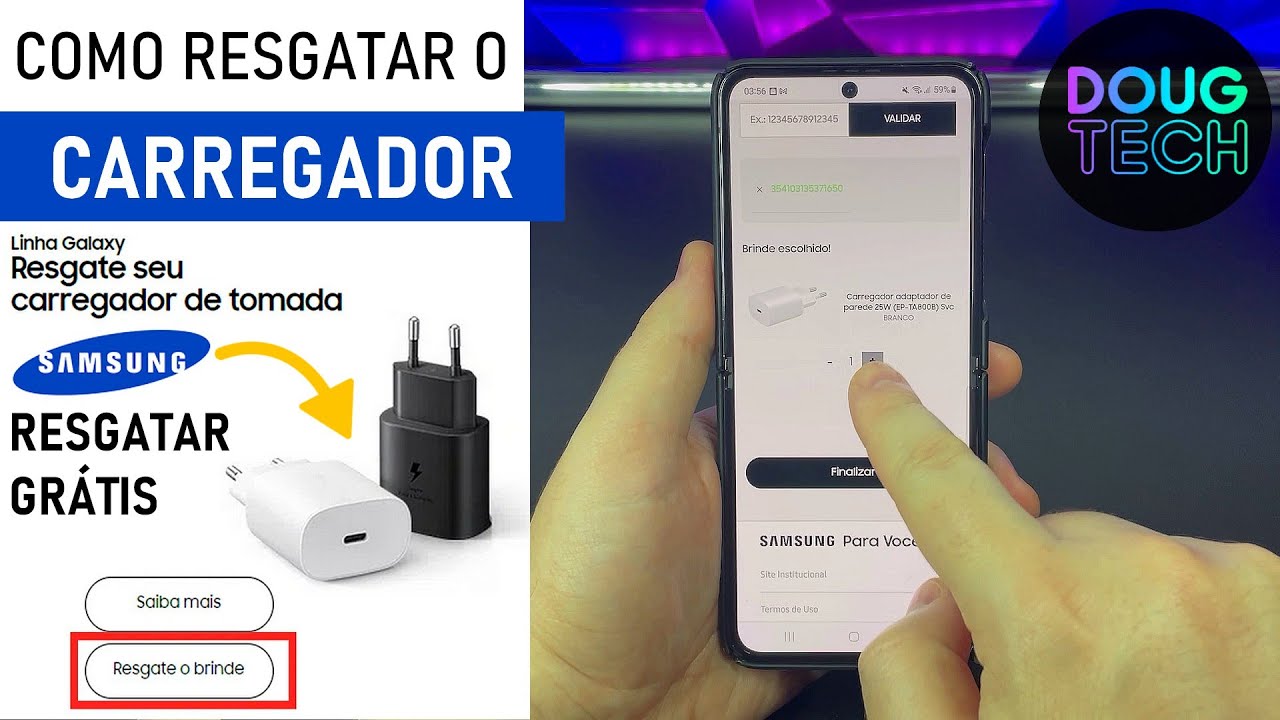 Como resgatar carregador gratis para celular samsung 2