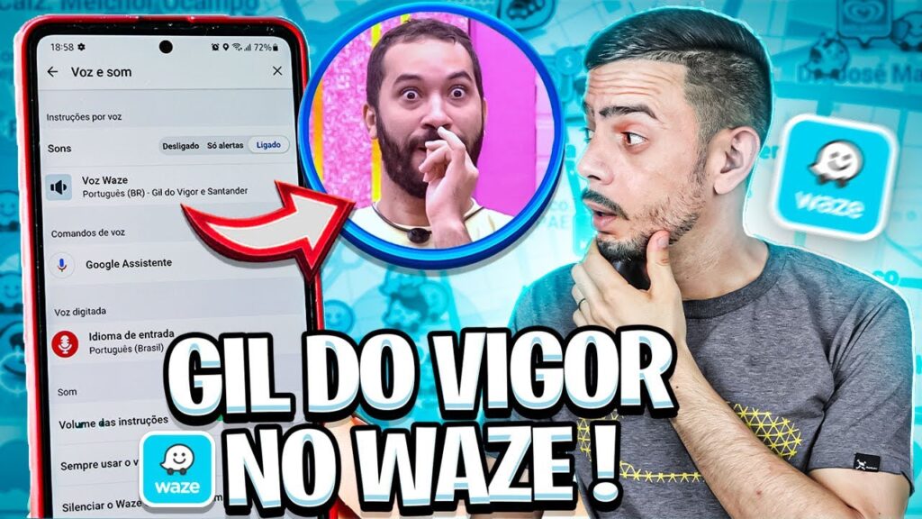 Como colocar a voz do gil do vigor no waze 1
