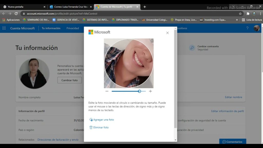 Como adicionar foto de perfil no outlook 1