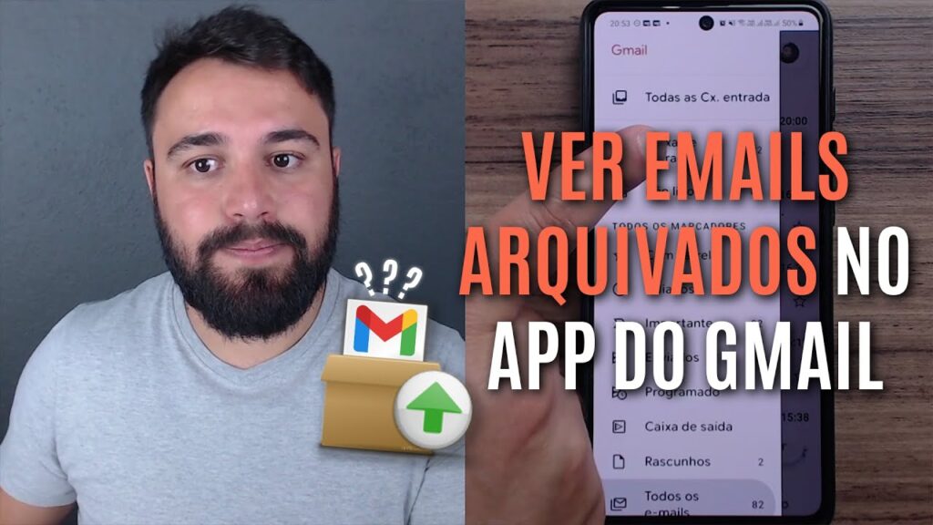 Como ver e mails arquivados no gmail pelo celular 1