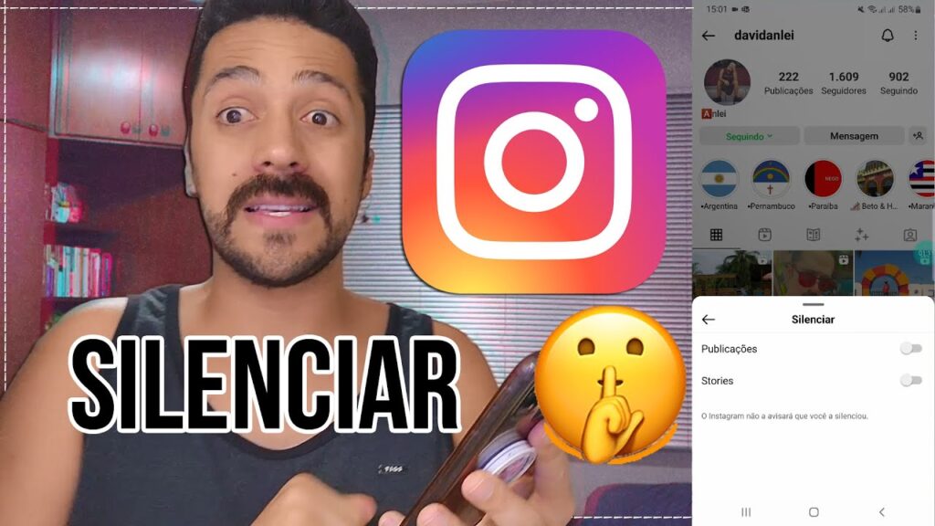 Como silenciar alguem no instagram 1