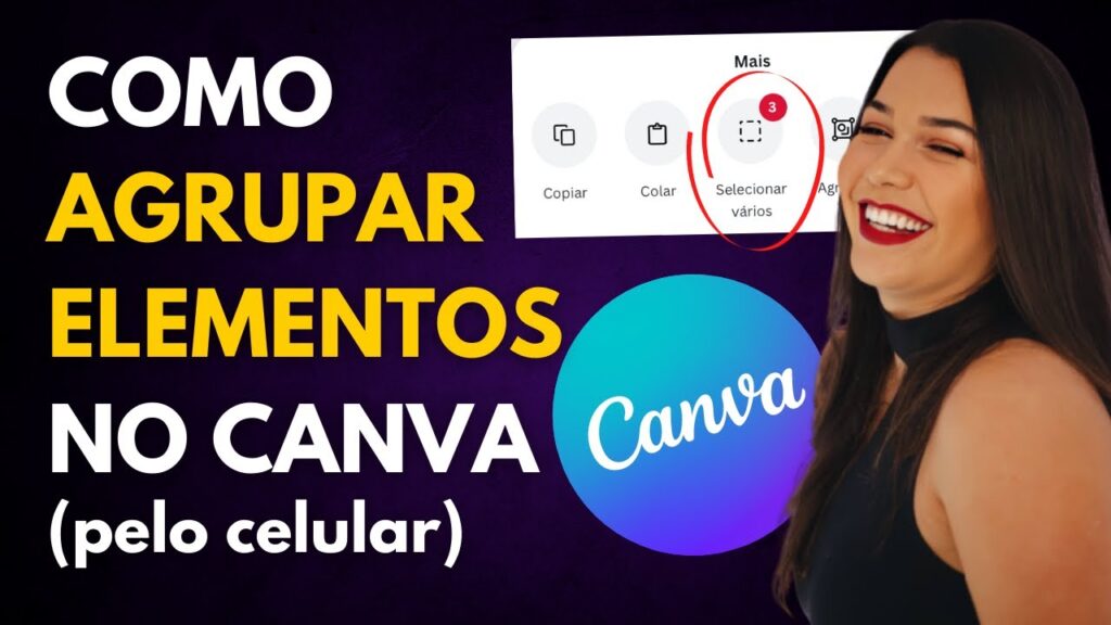 Como agrupar no canva pelo celular 1