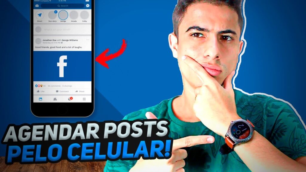 Como programar publicacao no facebook pelo celular 1