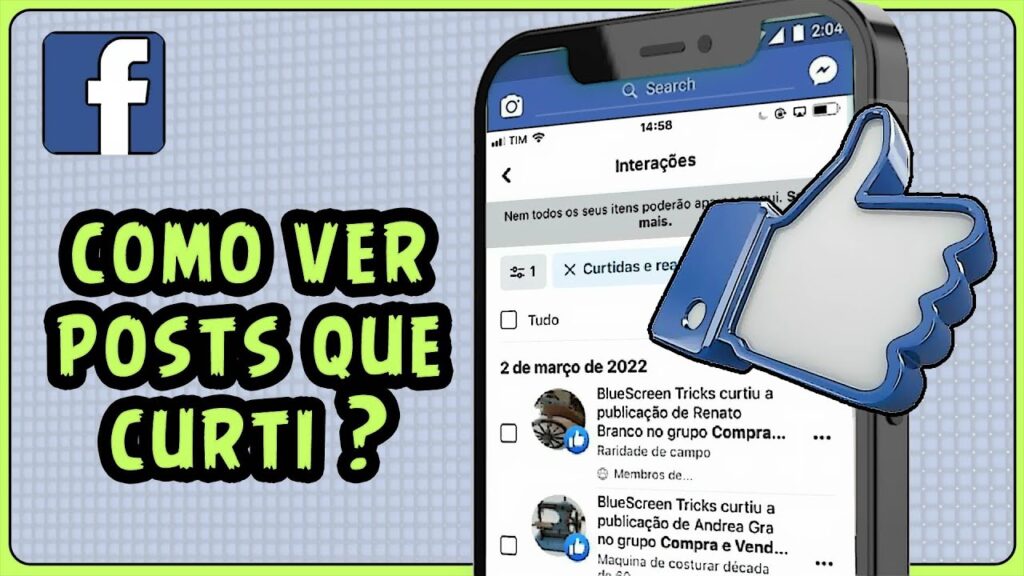 Como ver o que eu curti no facebook 1