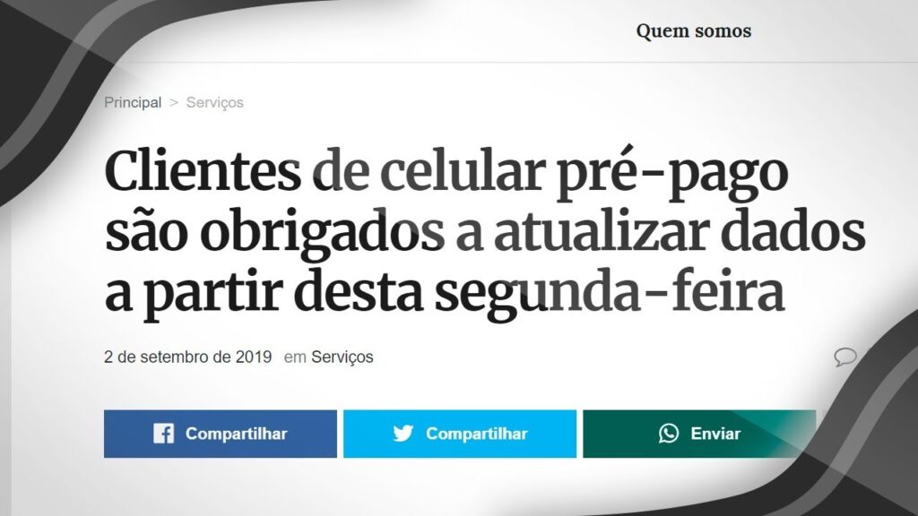 Como fazer recadastramento de celular pre pago na anatel 1