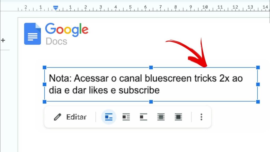 Como inserir caixa de texto no google docs 1