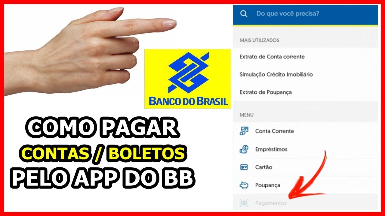 Como pagar conta pelo celular com o app do banco do brasil 1