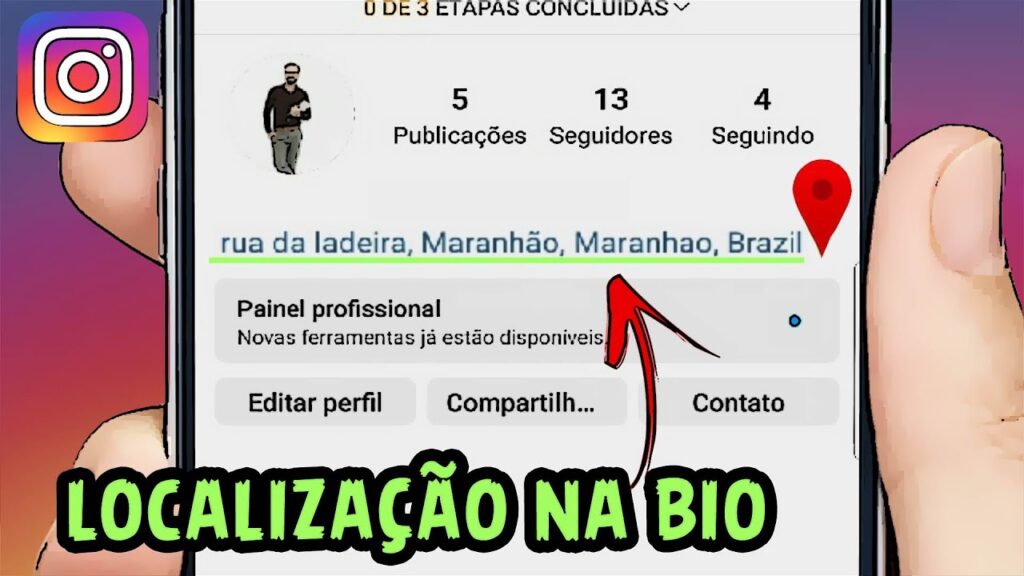 Como colocar a localizacao na bio do instagram 1