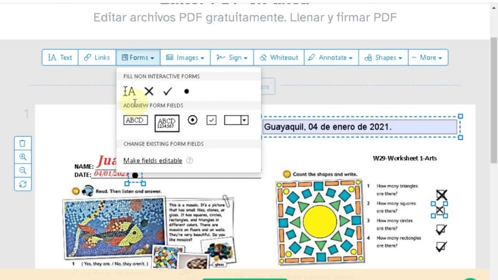 Como adicionar fotos em documentos pdf com o servico online sejda 1