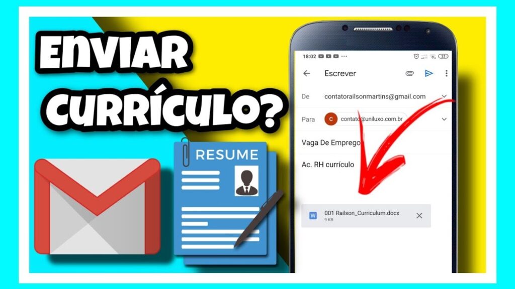 Como enviar curriculo por e mail pelo celular 1