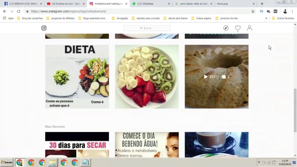 Como baixar fotos e videos do instagram direto do navegador no pc 1