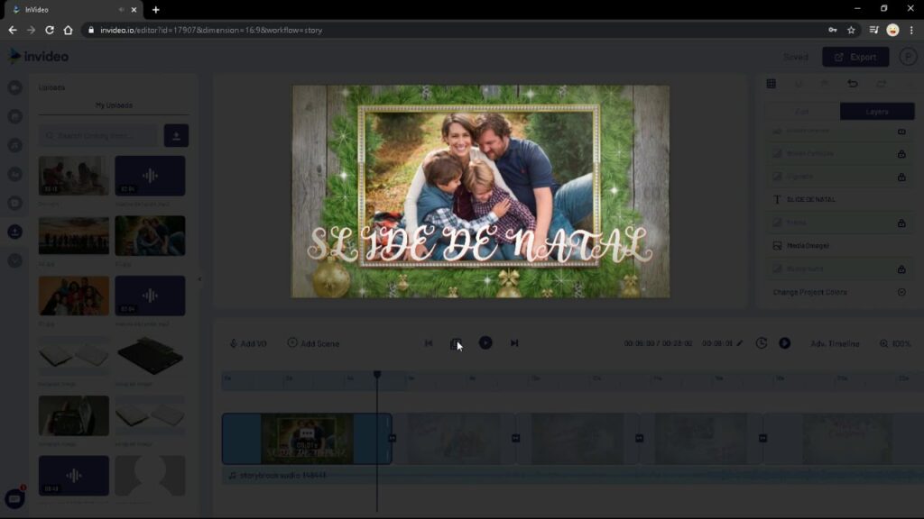 Como criar um slide de fotos com musica usando o site kapwing 1