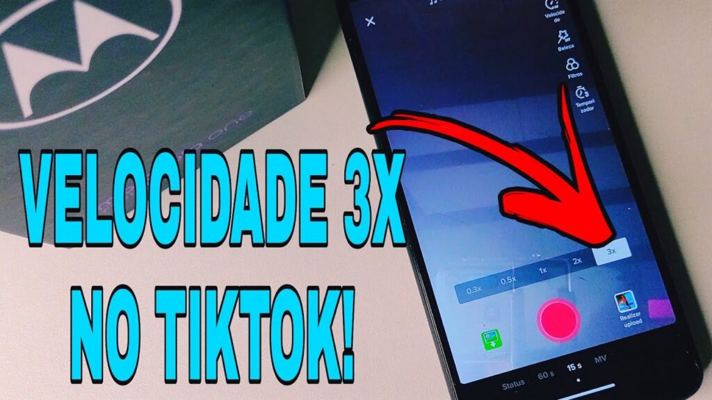 Como colocar 3x no tiktok e mudar a velocidade de gravacao de videos 1