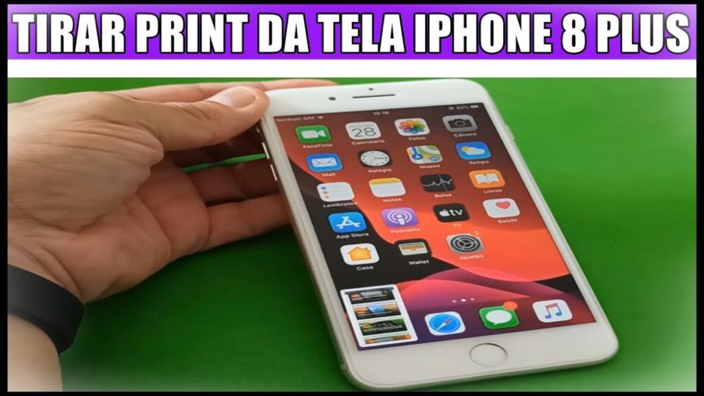 Como tirar print da tela do iphone 8 1