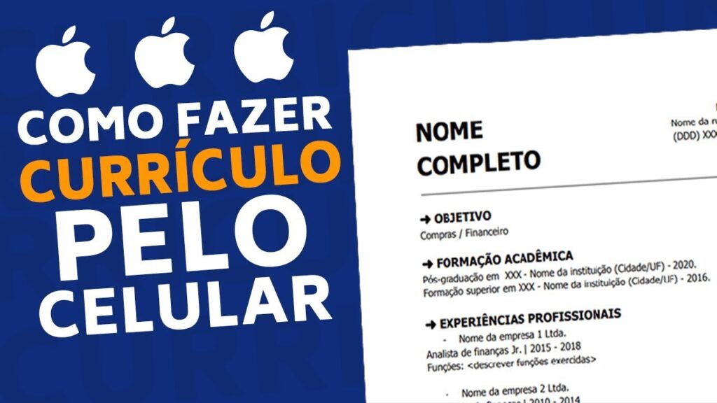 Como fazer curriculo no iphone com o app pages 1