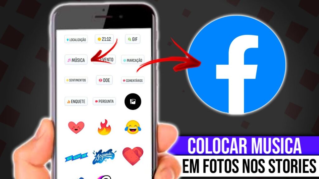 Como colocar foto com musica no stories do facebook 1