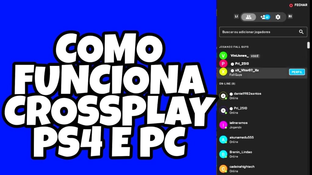 Como jogar fall guys em crossplay com os amigos 1