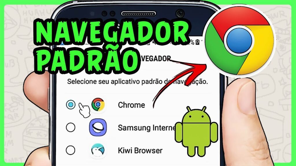 Como deixar o google chrome Como navegador padrao do android 1