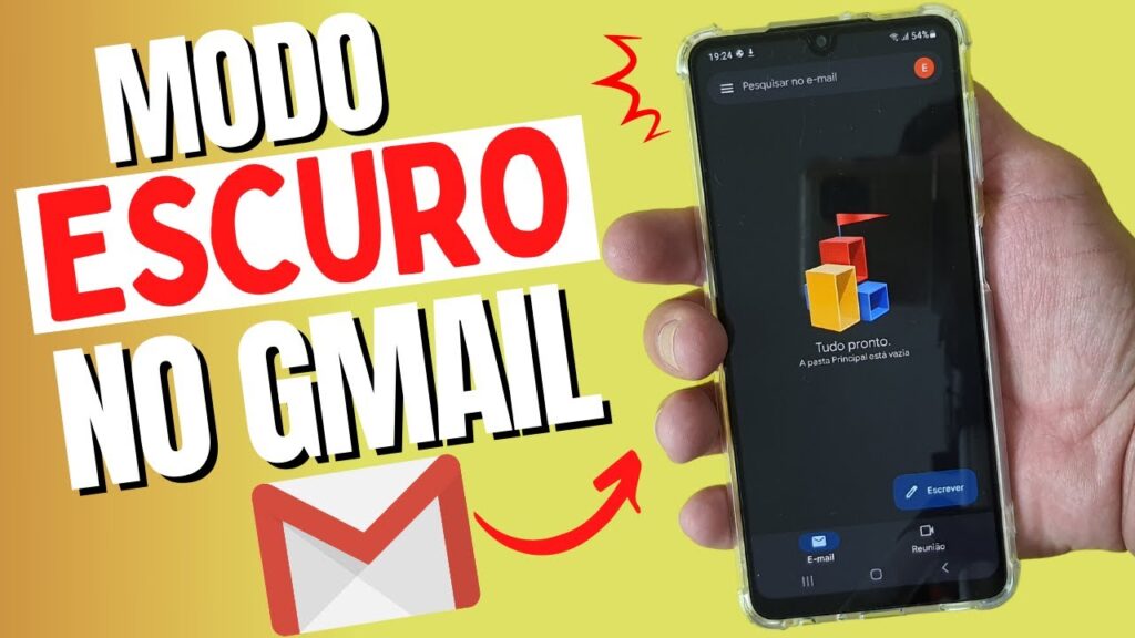 Como deixar o gmail com modo escuro no celular 1