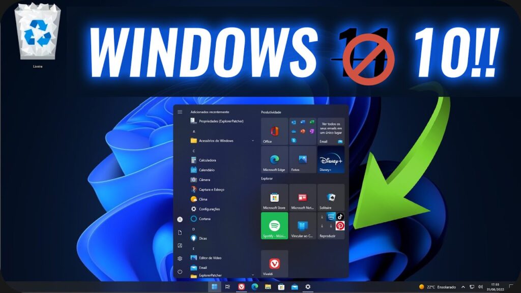 Como deixar o windows 11 com a cara do windows 10 1