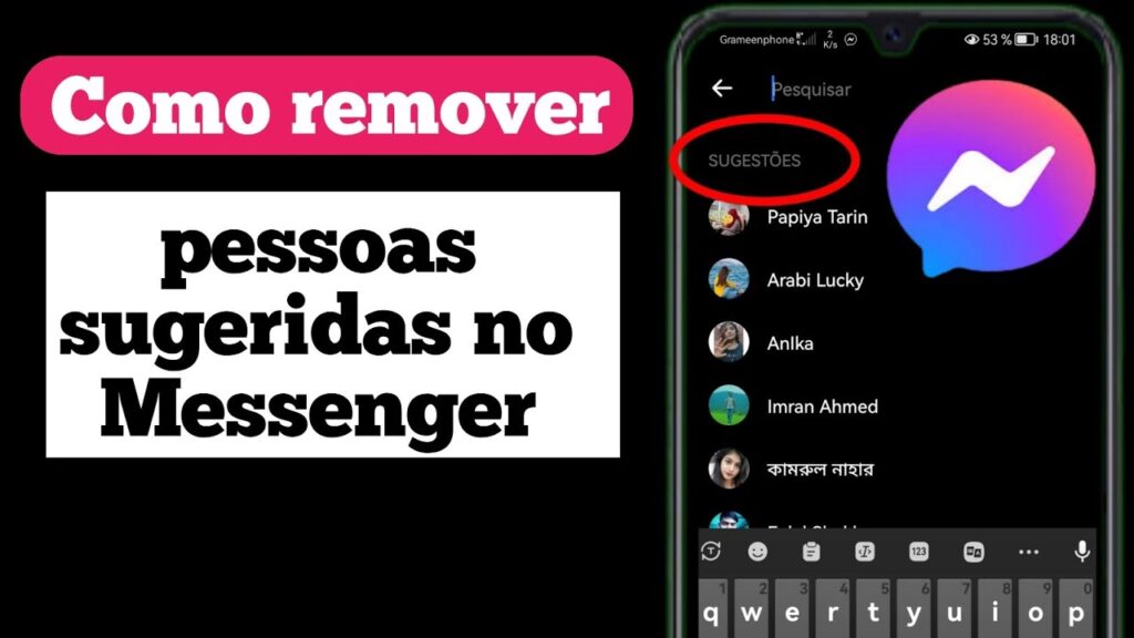 Como excluir contatos do messenger do facebook 1