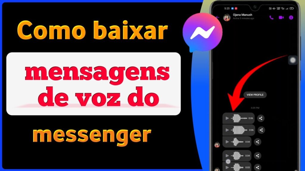 Como baixar e salvar audio do facebook messenger 1