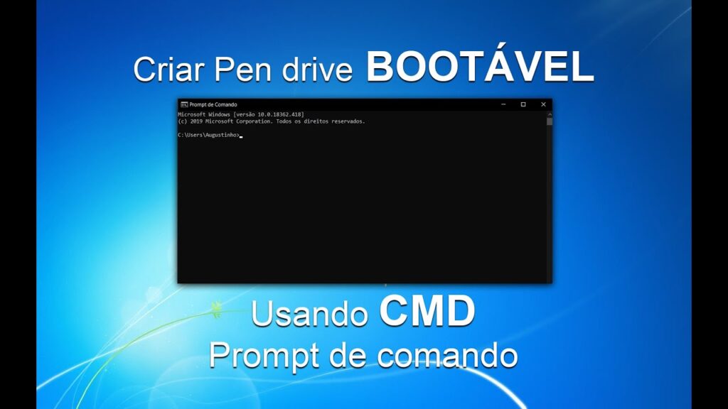 Como criar um pen drive bootavel pelo cmd 1