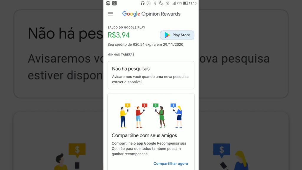 Como resgatar creditos do google opinion rewards 1