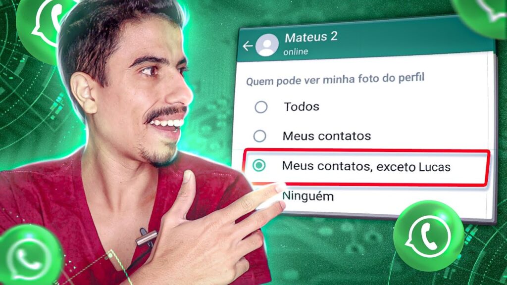 Como ocultar sua foto de perfil do whatsapp para um contato especifico 1