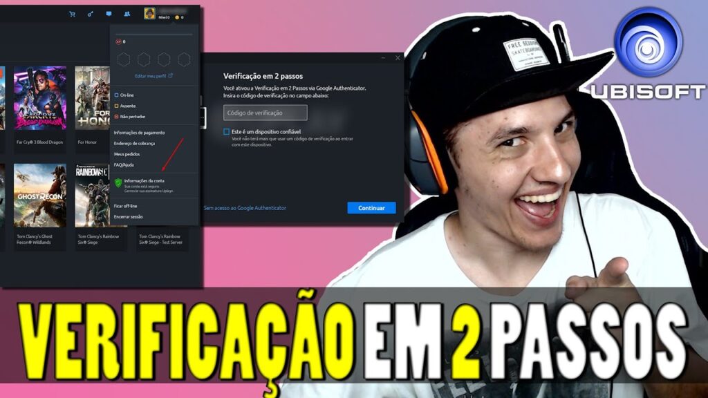 Como ativar verificacao de duas etapas no rainbow six siege 1