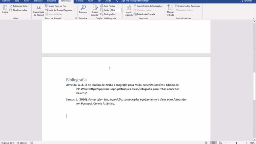 Como adicionar citacoes e bibliografia no word automaticamente 1