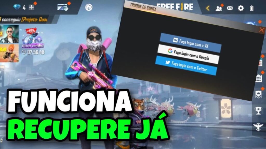 Como recuperar conta do free fire pelo id esports 1