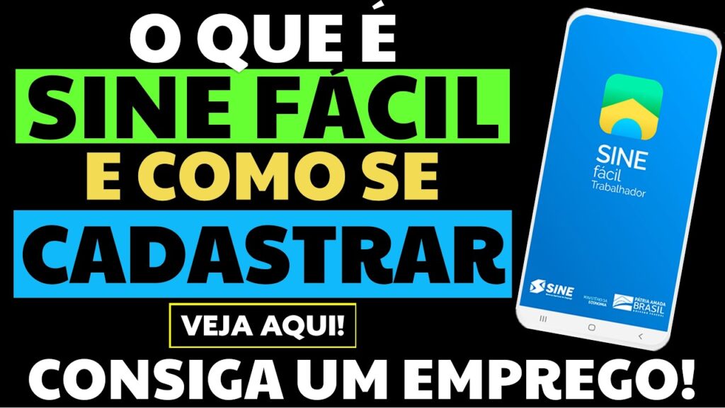 Como usar o app sine para buscar vagas de emprego com o celular 1