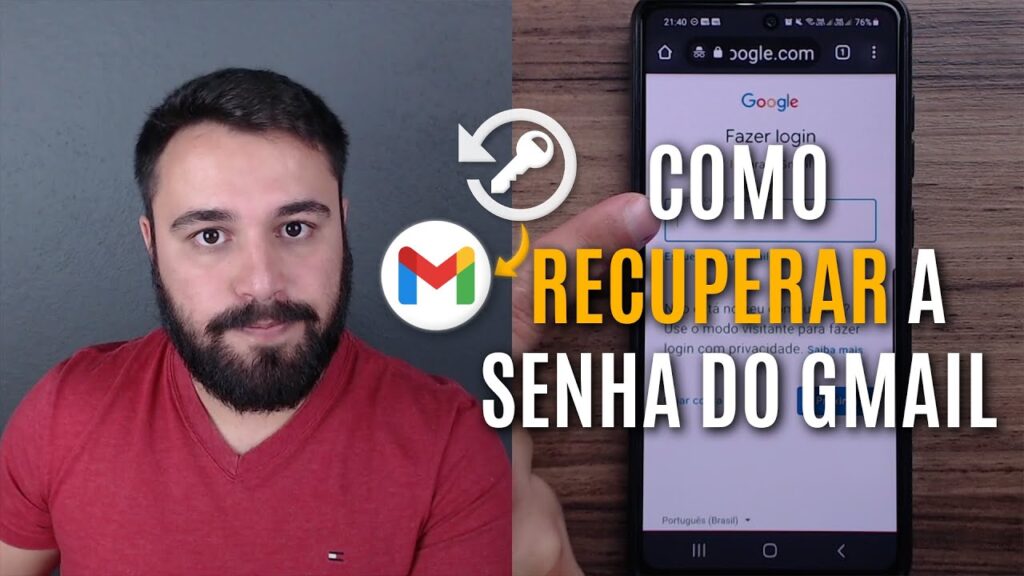 Como recuperar a senha do gmail pelo celular 1