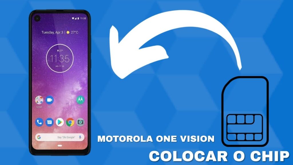 Como colocar chip no motorola one vision 1