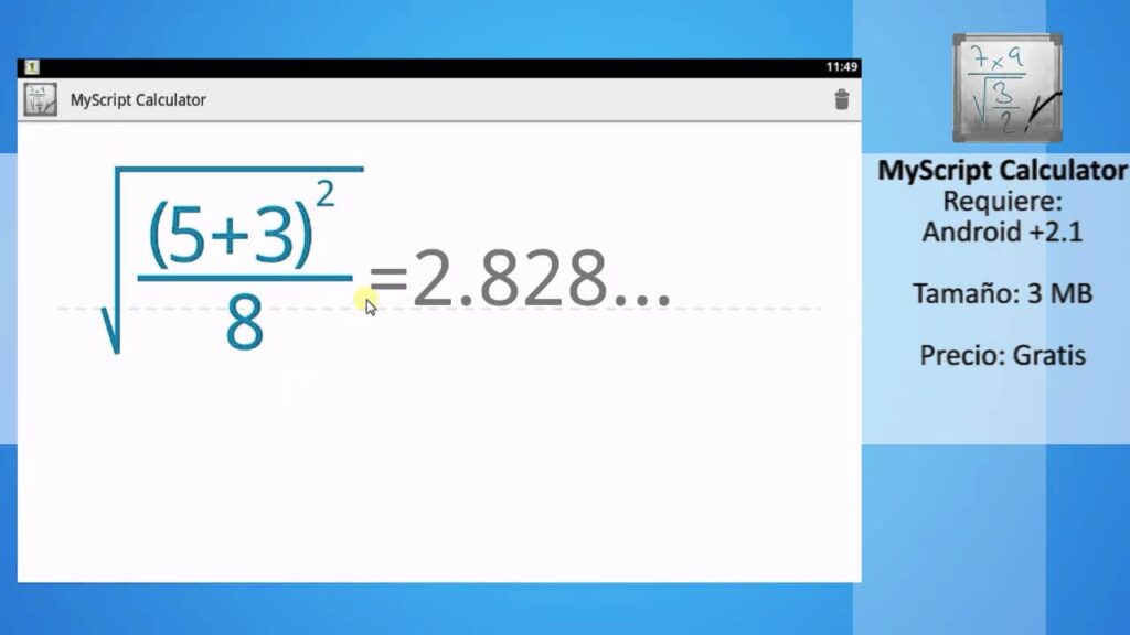 Como usar o myscript calculator app para aprender matematica 1