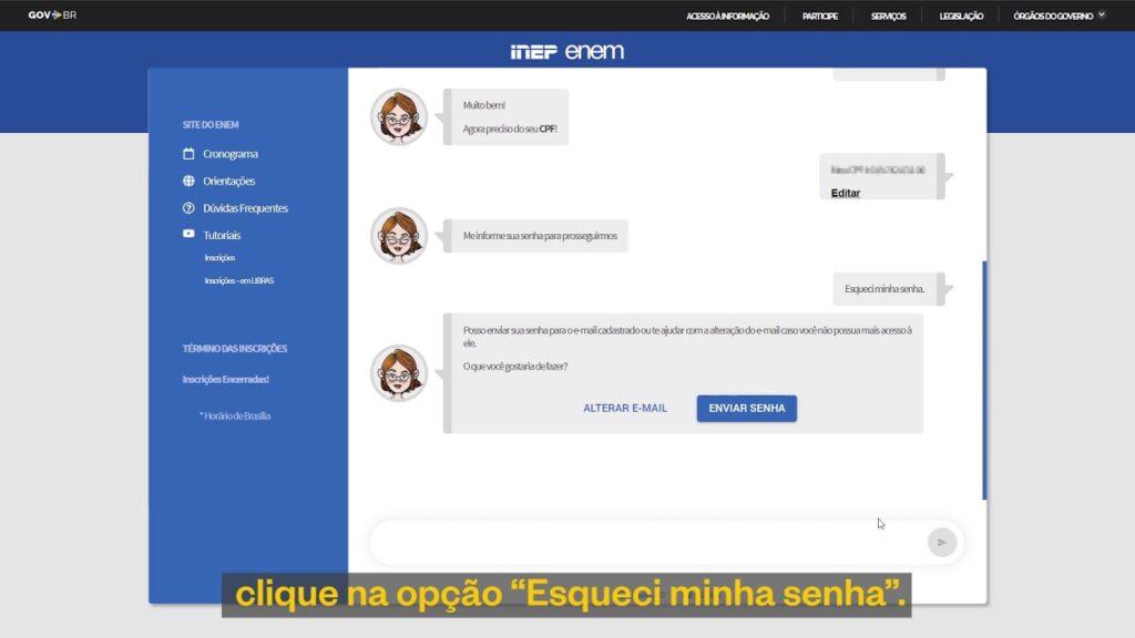 Como recuperar a senha de cadastro do enem 2019 1
