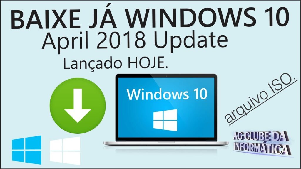 Como baixar o arquivo iso do windows 10 april 2018 update 1