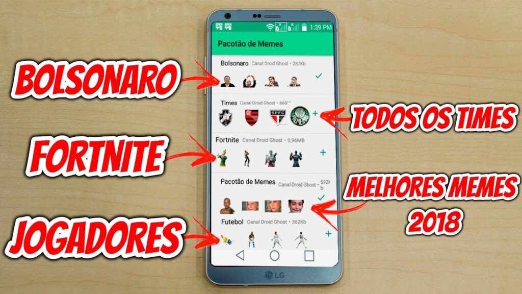 Como instalar e usar figurinhas de time de futebol no whatsapp 1